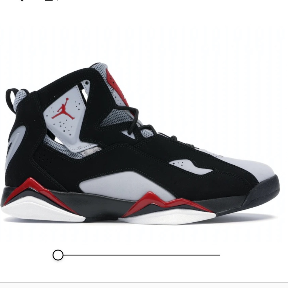 Jordan True Flight Black Varsity Red Wolf Grey
